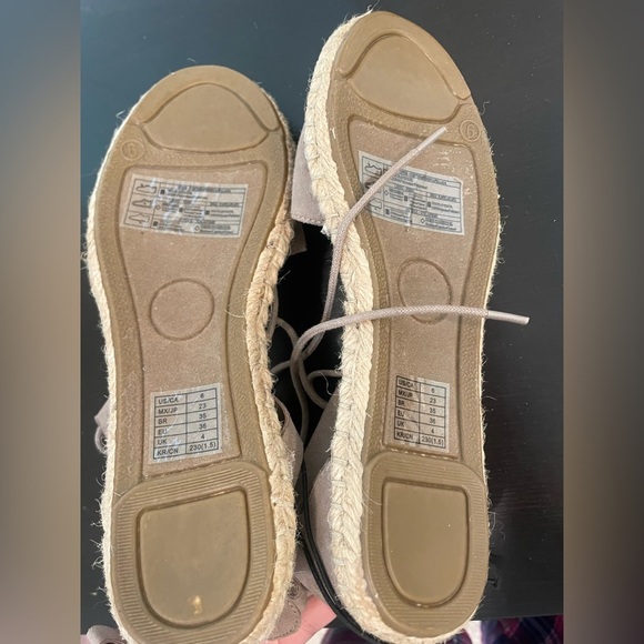 Forever 21 Mocassins Strappy Flat Sandals Shoes 6 Ankle Straps brown boho preppy - Picture 6 of 10